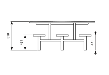 6 Seater Bench 2D(1)